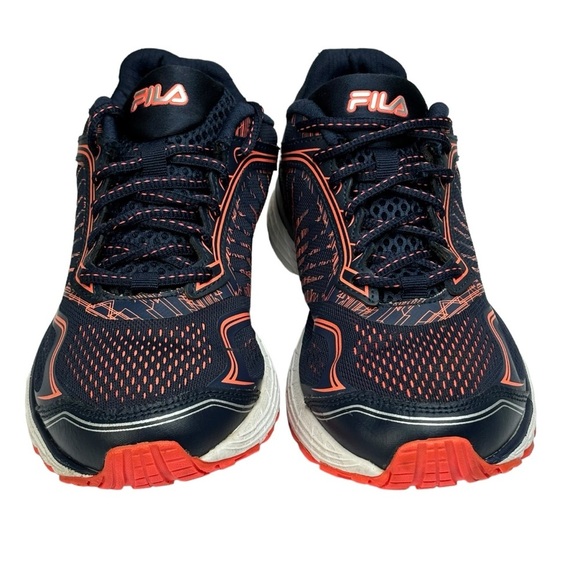 Fila Memory Foam Cool Max Memory Maranello Navy Orange Womens 8.5 Shoes Like New - Picture 9 of 10